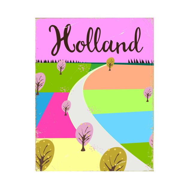 Holland Vintage style travel poster by nickemporium1