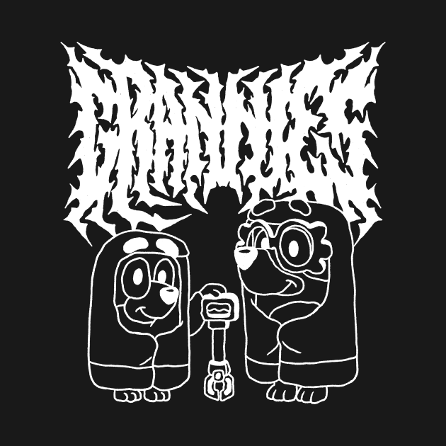 Death Metal Bluey Grannies by Saltyvibespage