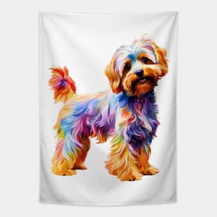 Rainbow Yorkipoo Impressionism Tapestry