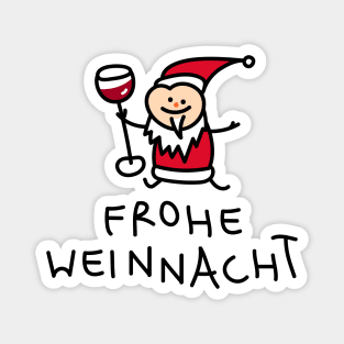 Santa Claus with wine Magnet