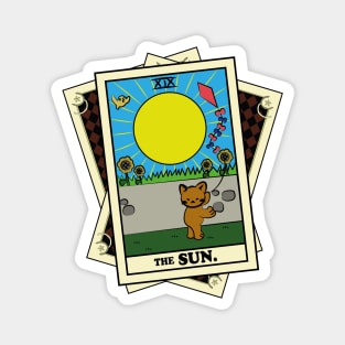 TAROT CARDS DECK | THE SUN. | FORTUNE CAT Magnet