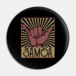 Shaka Samoa Samoan Beach Surfer Pin