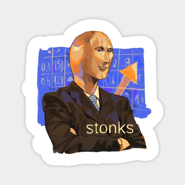 Stonks Magnet by Hieumayart