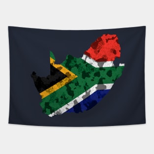 South Africa Pride Flag Map Camo Style Tapestry