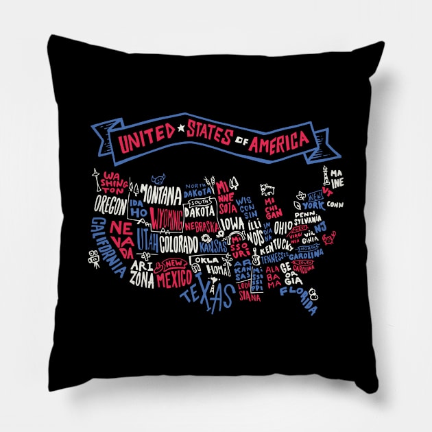 United States of America Pillow by EarlAdrian