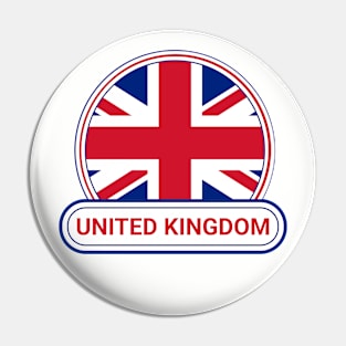 United Kingdom Country Badge - United Kingdom Flag Pin