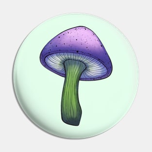 Genderqueer Pride Mushroom Pin