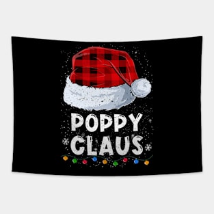 Poppy Claus Red Plaid Christmas Santa Family Matching Pajama Tapestry