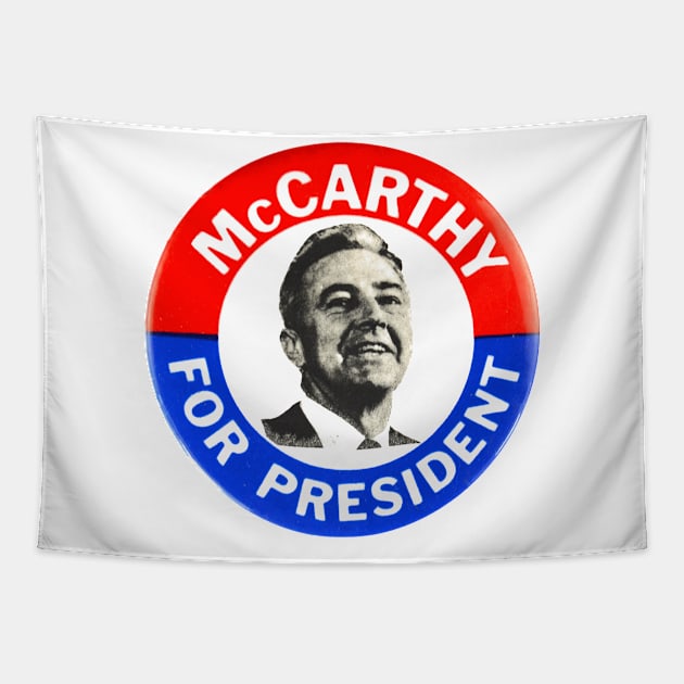 Eugene McCarthy 1968 Presidential Campaign Button Design Tapestry by Naves