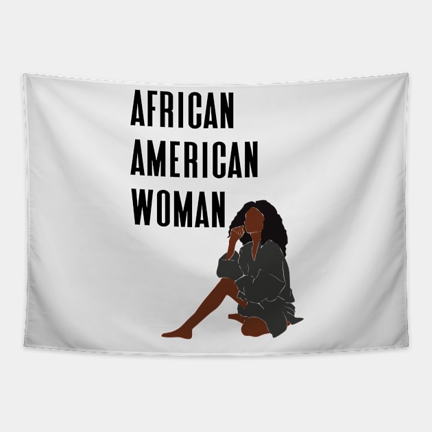 African American Woman Tapestry by ak3shay