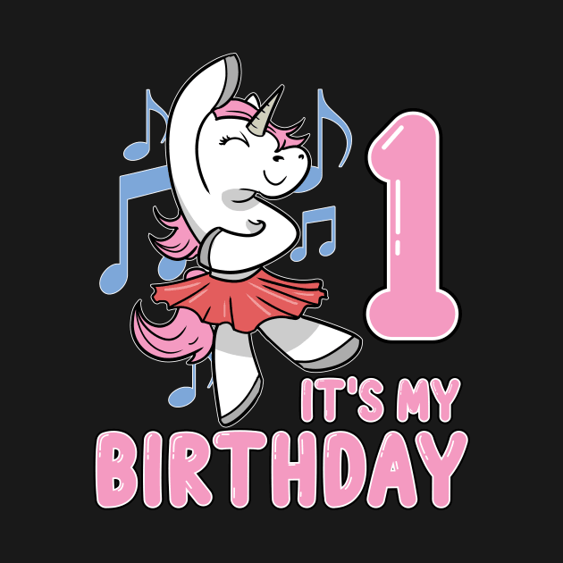 It's my First Birthday Unicorn Ballerina by ModernMode