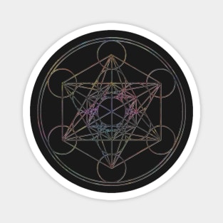 Metatron Cube on Black Magnet