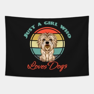 Just a Girl Who Loves Shih Tzus Dog Puppy Lover Cute Tapestry