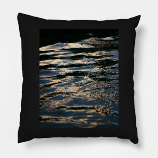Alaskan River Sunset Reflection Pillow