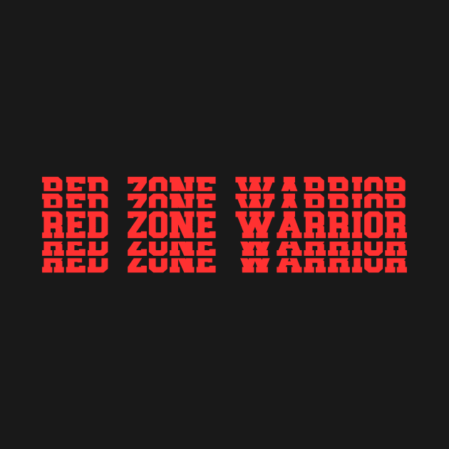 Red Zone Warrior American Football Tight End Design by Beth Bryan Designs