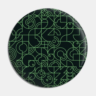 Electronic Music Producer Mosaic Pattern Green Pin