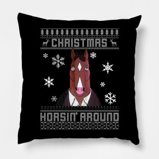 Horsin' Around Bojack Christmas Speacial Pillow