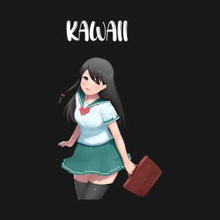 kawaii anime japanese schoolgirl T-Shirt