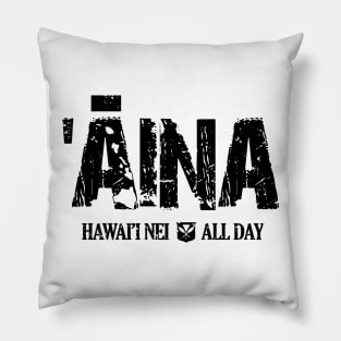 Aina Hawai'i Black Ink by Hawaii Nei All Day Pillow