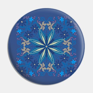 Blue flower Pin