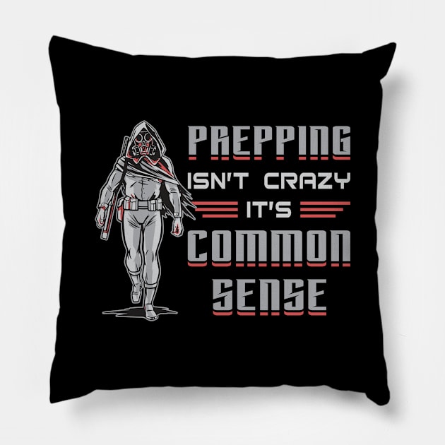 Prepper Survival Doomsday Apocalypse Prepping Gift Pillow by T-Shirt.CONCEPTS