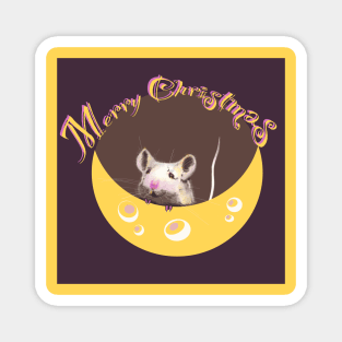 Merry Christmas with a mouse Magnet