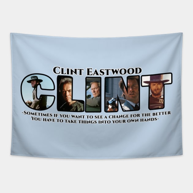 Clint Eastwood,  Dirty Harry star  famous actor , Tapestry by CS77