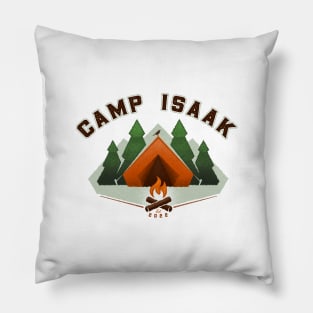 Camp Isaak (on white) Pillow