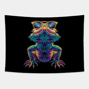 Bearded Dragon Lizard Reptile Sunglasses Pop Art Tapestry