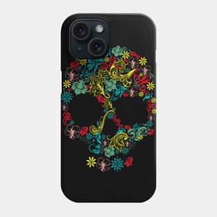 Skull of floral beauty Phone Case