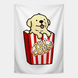 Pupcorn Cute Popcorn Pun Tapestry