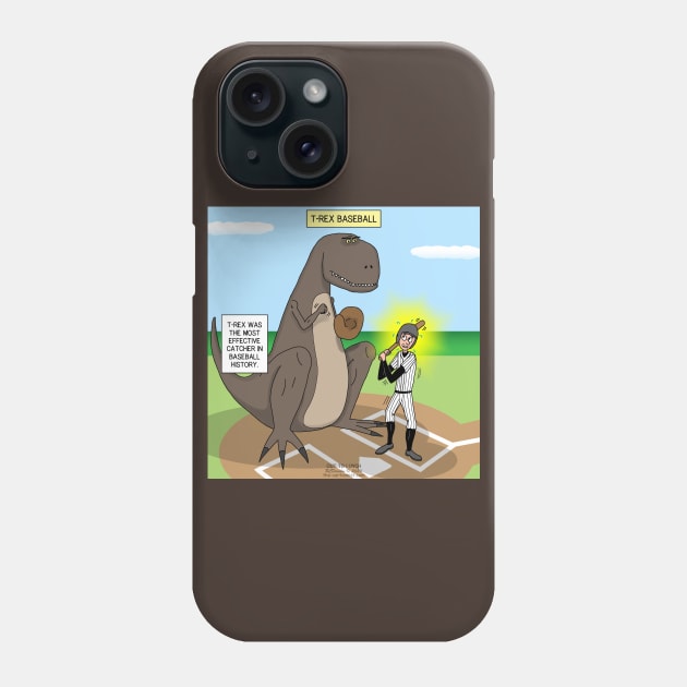 T-Rex Baseball Phone Case by OutToLunch