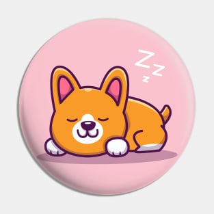 Cute Corgi Sleeping Pin