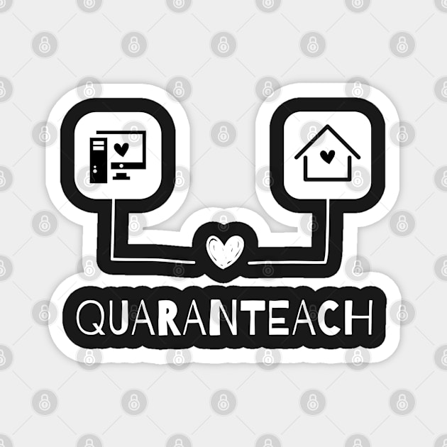 QuaranTeach Teacher Gift, Distance Learning Gift, Online Instructor Saying, Teacher Gift Design, School Quote Magnet by WassilArt