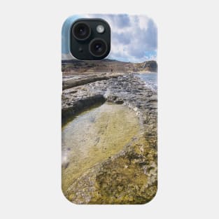 Waves Washing Up On Rocky Beach Phone Case