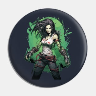 The Monster Anime Girl Pin