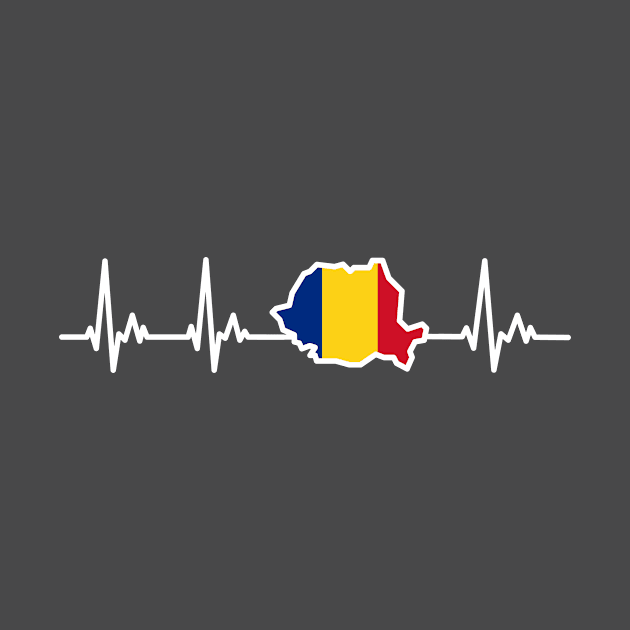 Romanian Flag My Heart Beats for Romania by samshirts