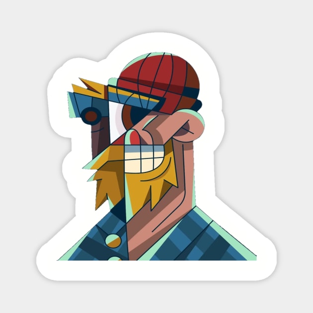 Woodcutter Magnet by Baswan D'apparel Ish