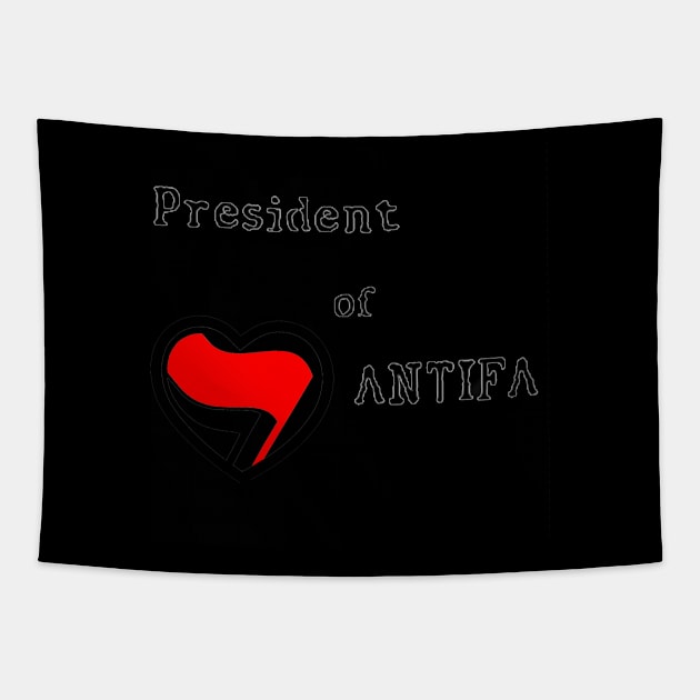 President of ANTIFA Tapestry by Madblaqueer