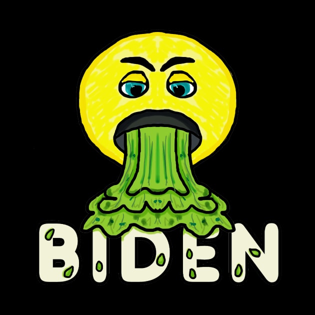 Funny Anti Biden Vomiting Emoji by Mark Ewbie