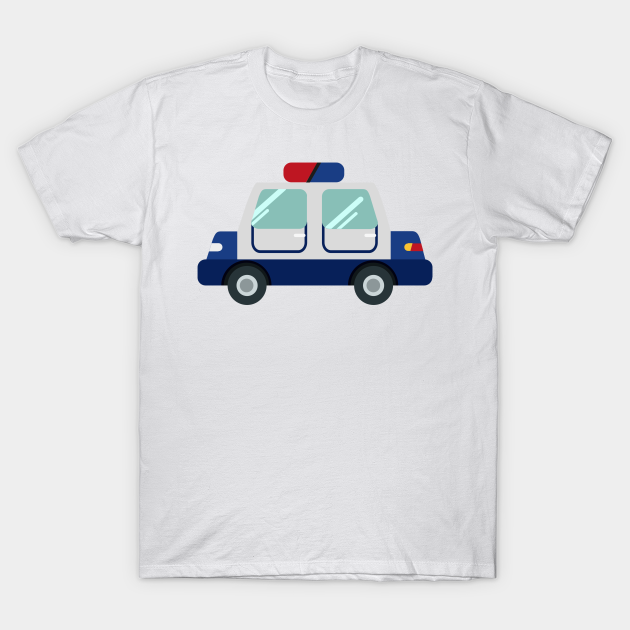 Police Car Funny Nursery Cartoon Drawing Design Police Car T Shirt Teepublic De