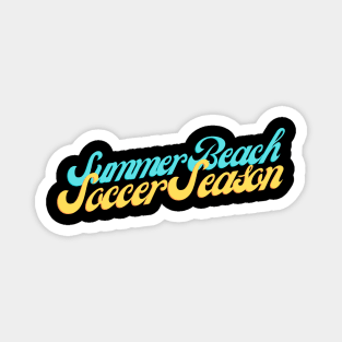 Summer Beach Soccer Season Magnet