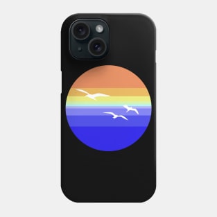 Seagulls over the sea Phone Case