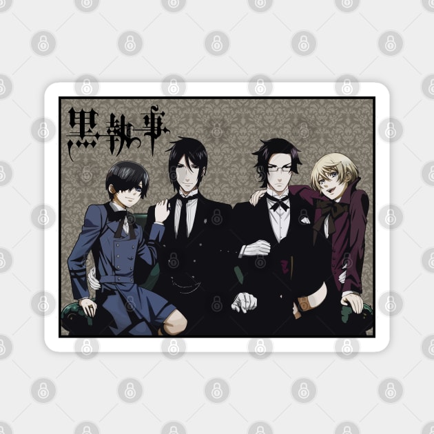 Ciel, Sevastian, Claude and Alois Magnet by Koburastyle