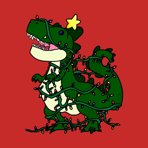 Christmas Tree Rex by KingOfCrazy