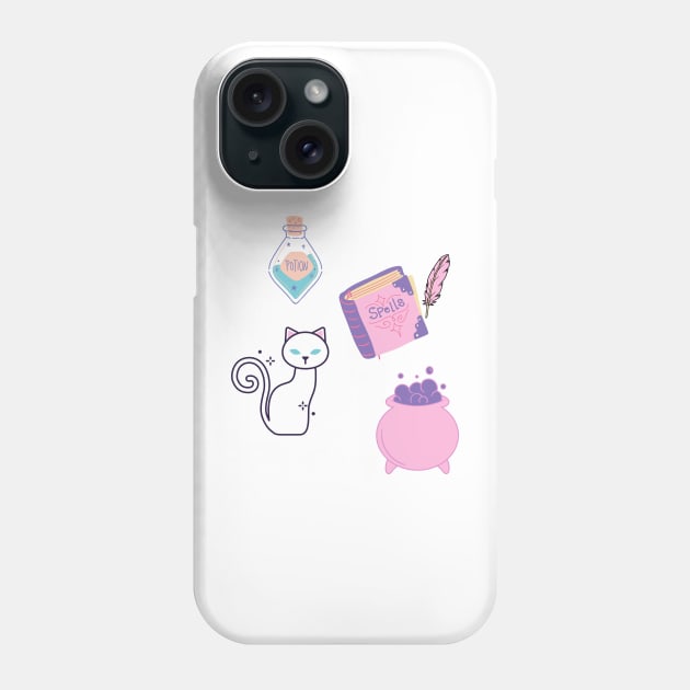 Witch sticker pack Phone Case by Tres-Jolie