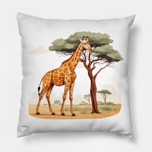 Watercolor Giraffe Pillow