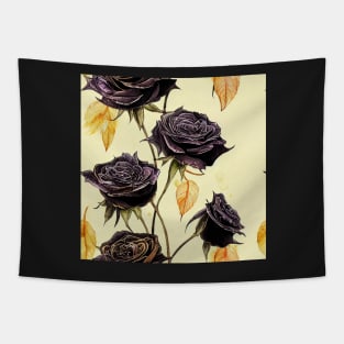 Black rose watercolor rose Tapestry