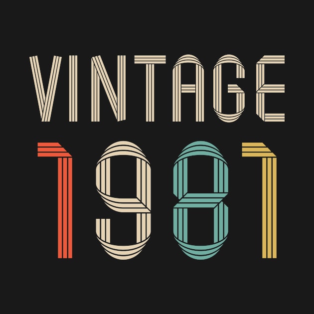 Vintage 1981 41 years old birthday by hoopoe