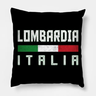 Lombardia Italia / Italy Typography Design Pillow